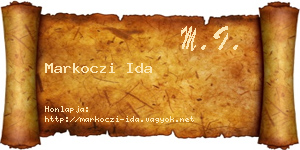 Markoczi Ida névjegykártya